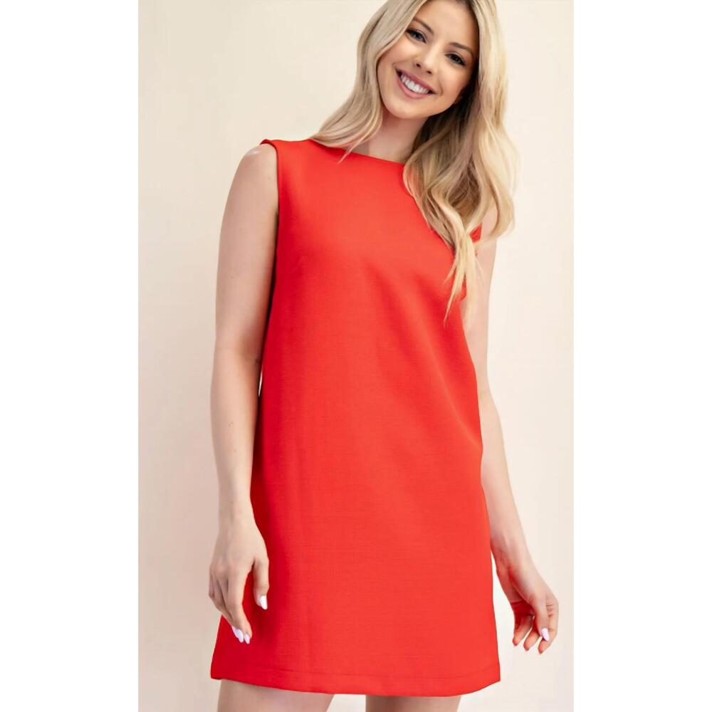 NEW GLAM back for more mini dress in red